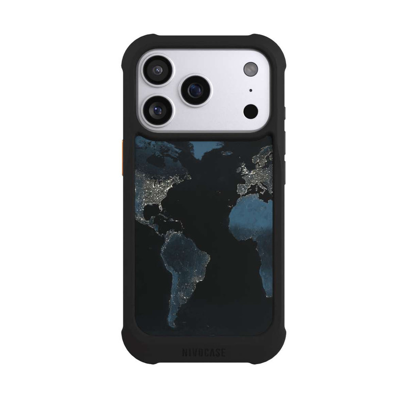 iPhone 17 Pro NIVOmax Carte du Monde Nuit
