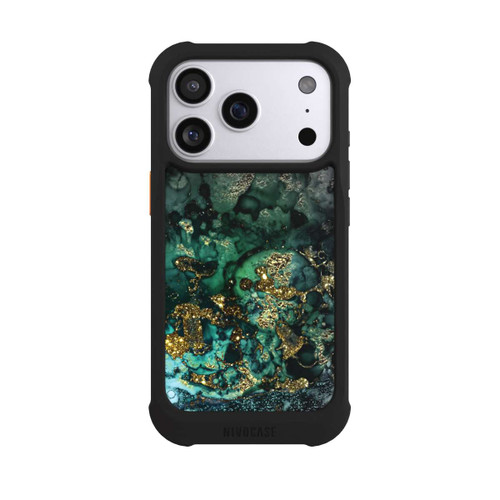 Apple iPhone 17 Pro NIVOmax Marbre Cyan Scintillant