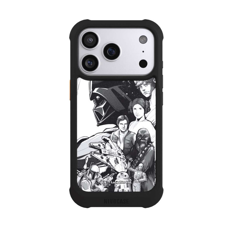 iPhone 17 Pro NIVOmax StarWars Charaktere - Schwarz-Weiß