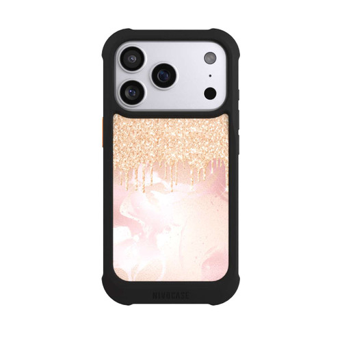 Apple iPhone 17 Pro NIVOmax Rosegold Glitter Droplet Look