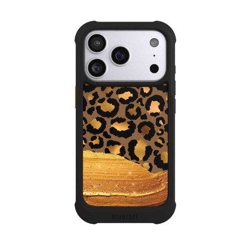 Apple iPhone 17 Pro NIVOmax Dunkelgoldener Leoparden Glitzerlook