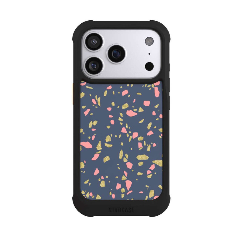 iPhone 17 Pro NIVOmax Terazzo Gold-Optik