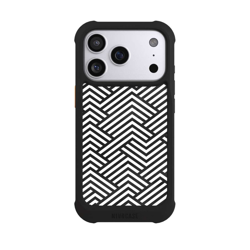 iPhone 17 Pro NIVOmax ZigZag noir et blanc