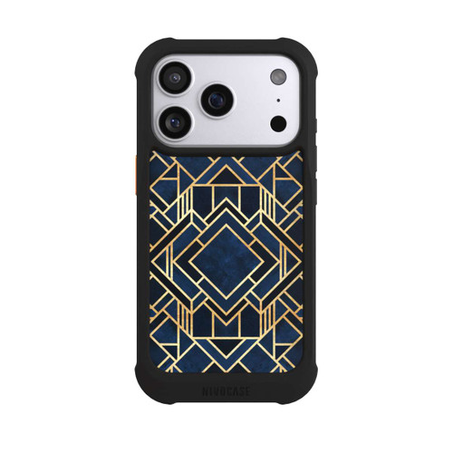 Apple iPhone 17 Pro NIVOmax Kunst Deko Blau Golddruck