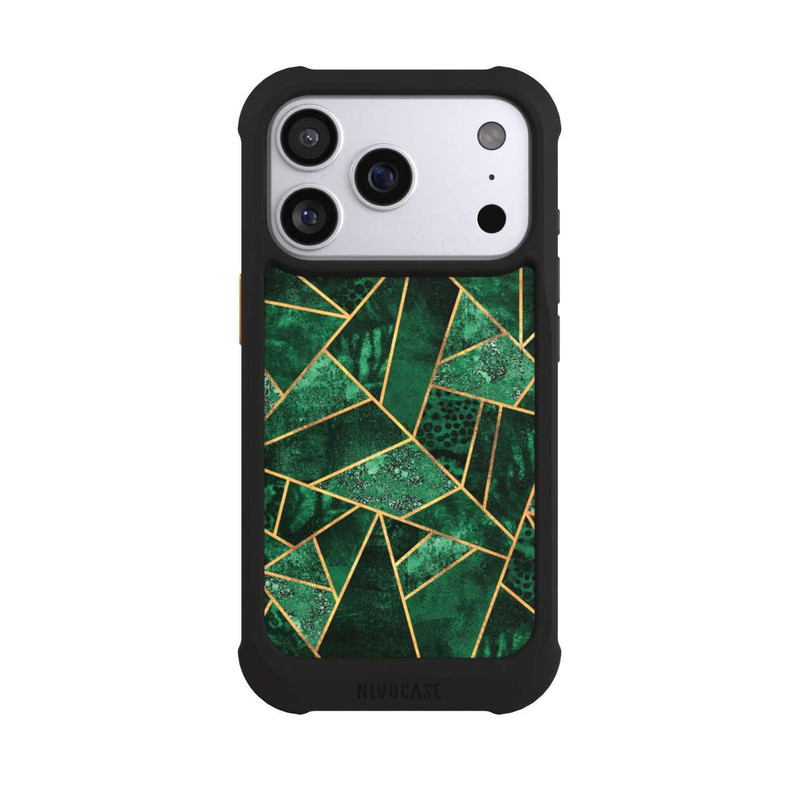 iPhone 17 Pro NIVOmax Deep Emerald Gold Print