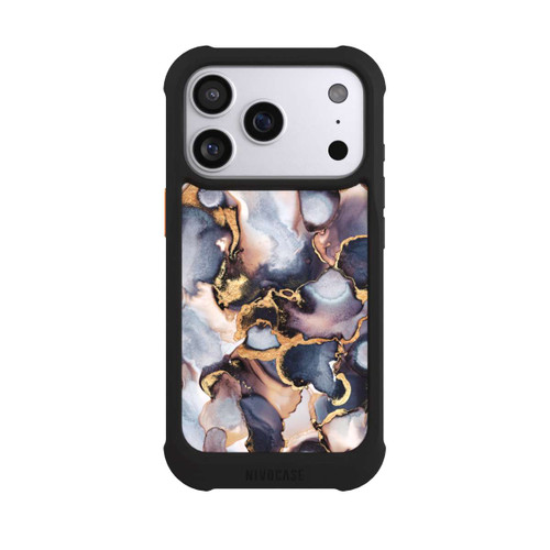 Apple iPhone 17 Pro NIVOmax Verträumte Tinte Grau-Golddruck