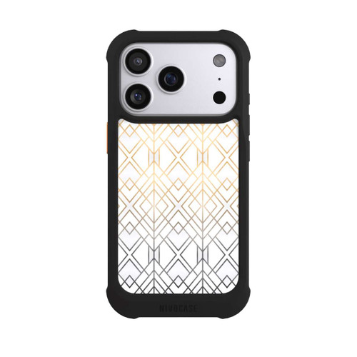 Apple iPhone 17 Pro NIVOmax Gold und Grauer Geo Golddruck