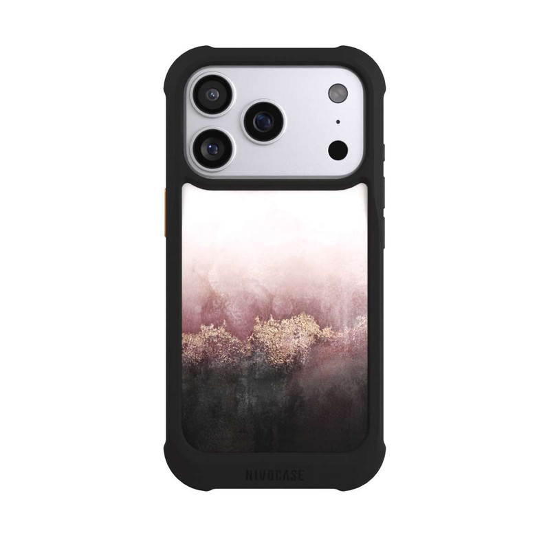 iPhone 17 Pro NIVOmax Impression d'or de poussière de ciel rose
