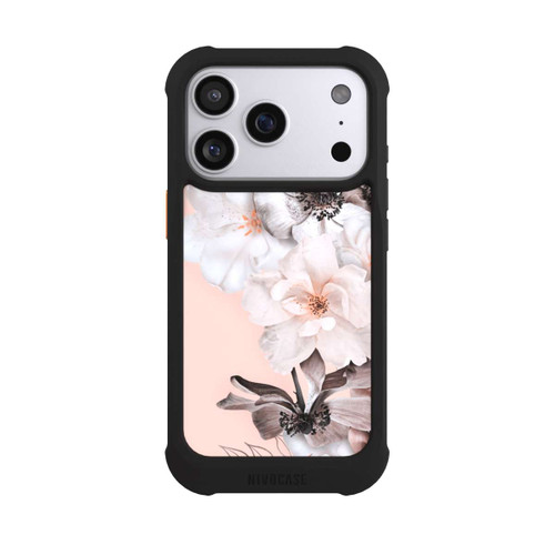 Apple iPhone 17 Pro NIVOmax Mur de fleurs roses