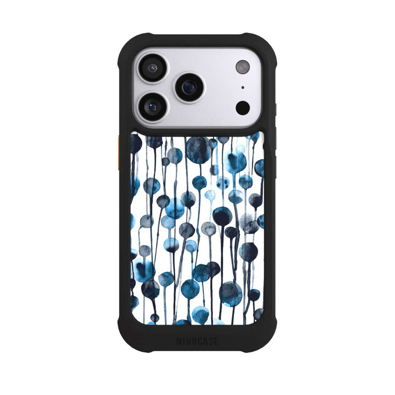 iPhone 17 Pro NIVOmax Tropfende Punkte blau