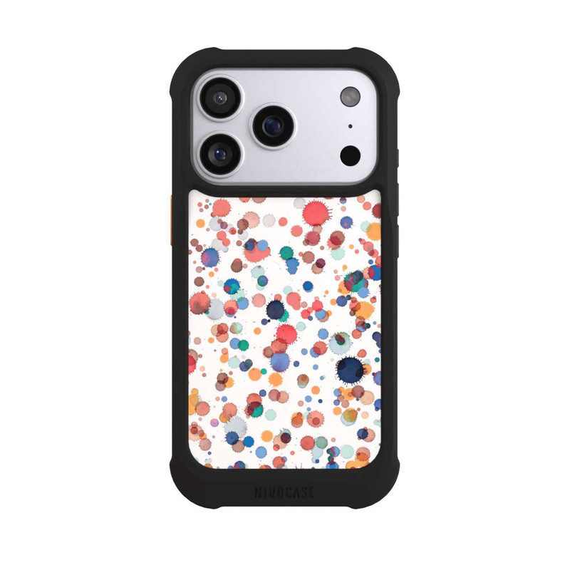iPhone 17 Pro NIVOmax Tropfen Aquarell Textur Blau Gelb