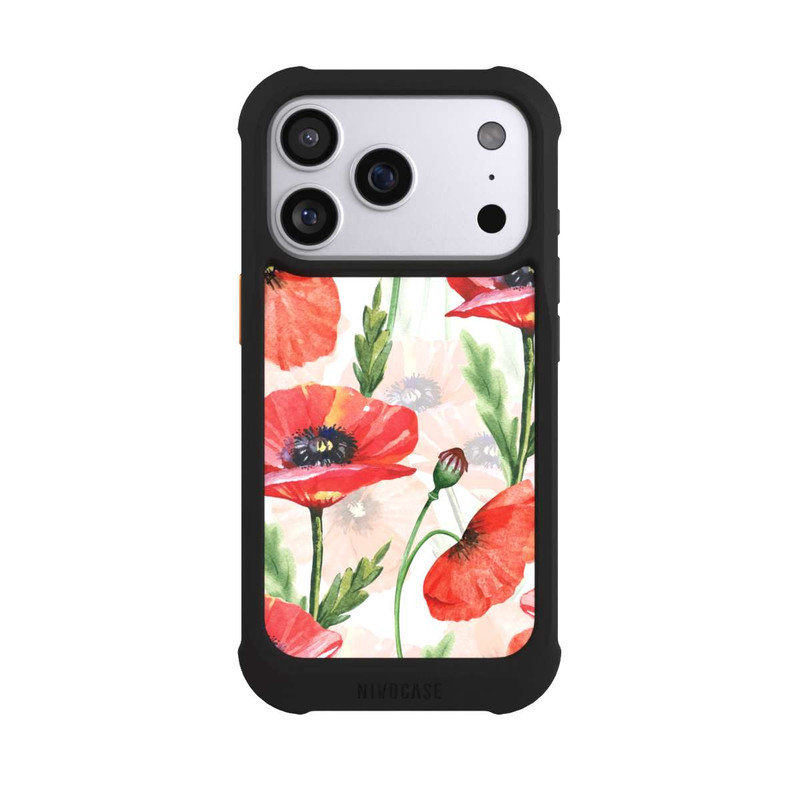 iPhone 17 Pro NIVOmax Wasserfarbe Mohnblumen