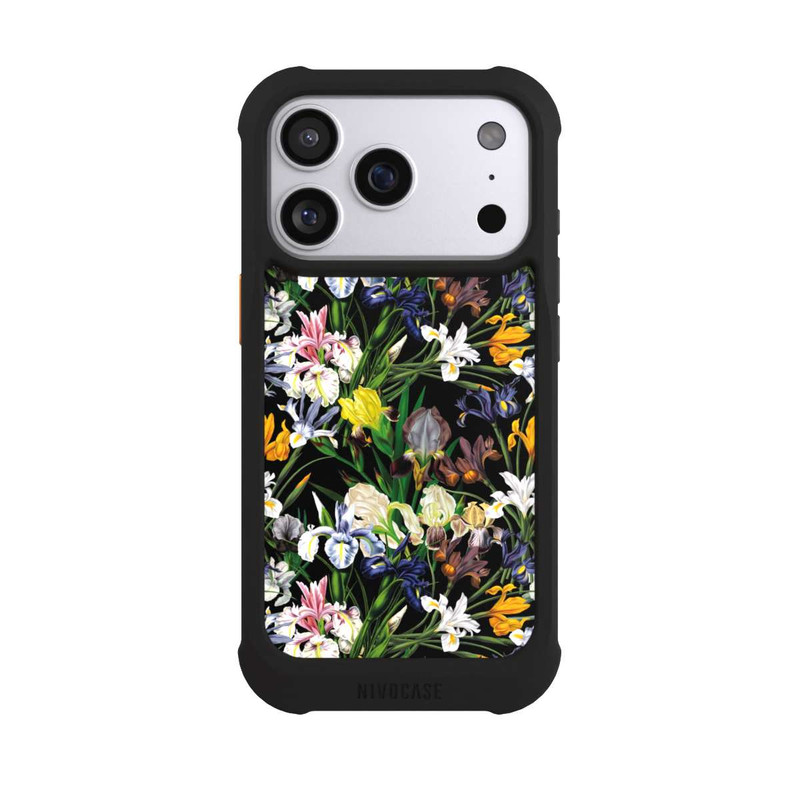iPhone 17 Pro NIVOmax Dunkle Wildblumentapete