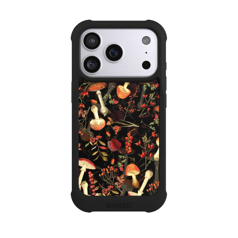 iPhone 17 Pro NIVOmax Pilzmuster Schwarz