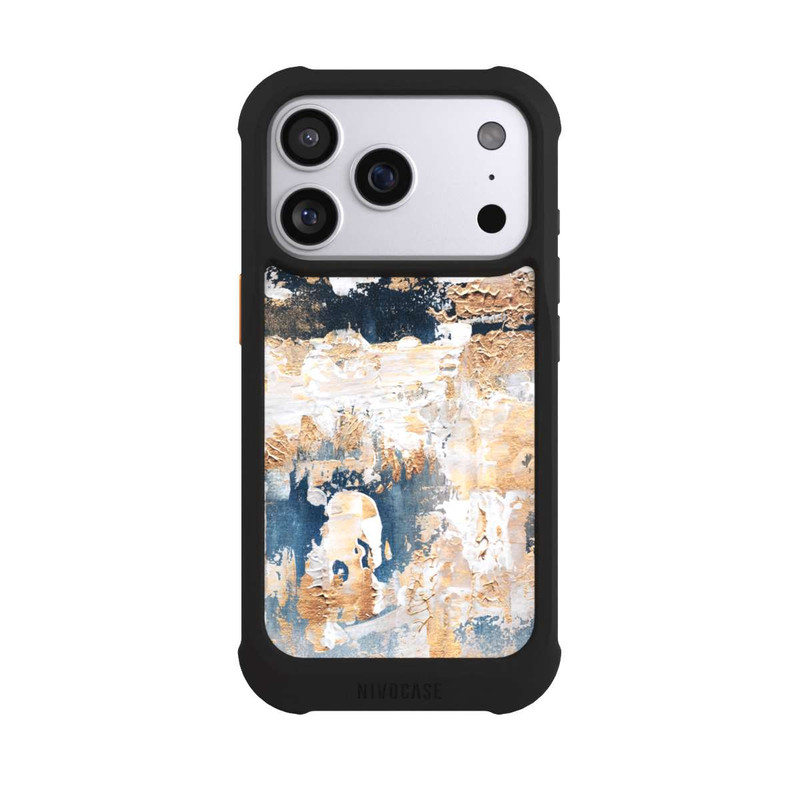 iPhone 17 Pro NIVOmax Abstraction Bleu et Or