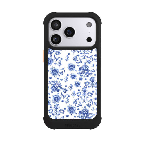 Apple iPhone 17 Pro NIVOmax Blaues Blumenmuster