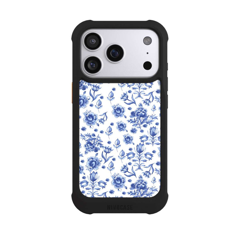 iPhone 17 Pro NIVOmax Blaues Blumenmuster