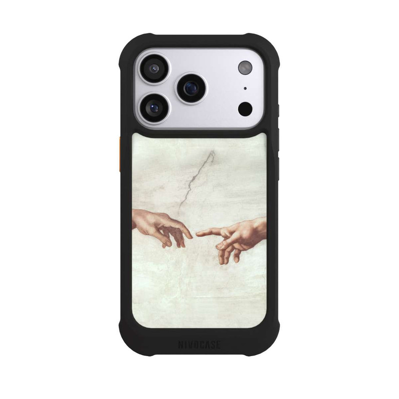 iPhone 17 Pro NIVOmax Hands of God and Adam by Michelangelo Buonarroti