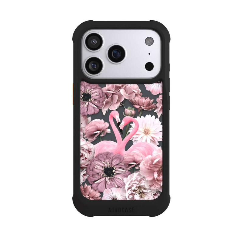 iPhone 17 Pro NIVOmax Flamingos in Blumen Muster