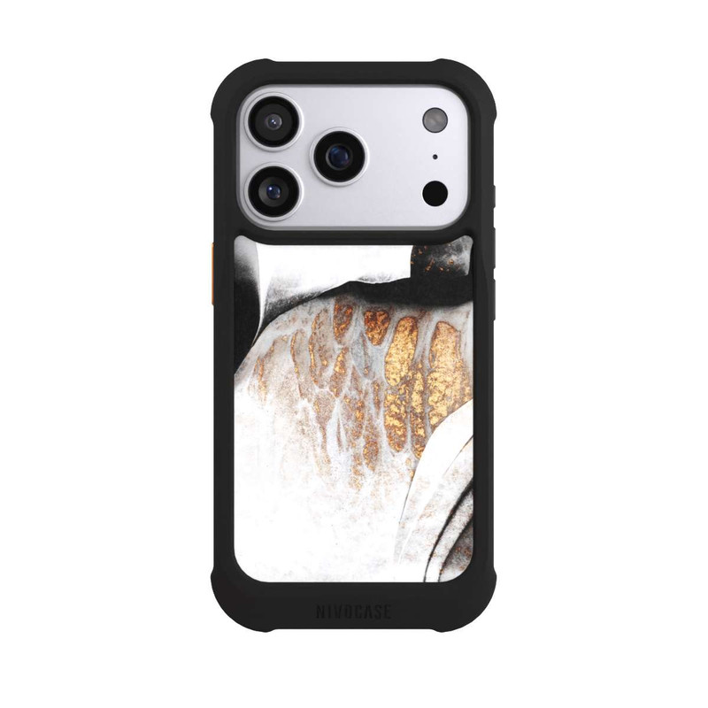 iPhone 17 Pro NIVOmax Schwarze und goldene Adern