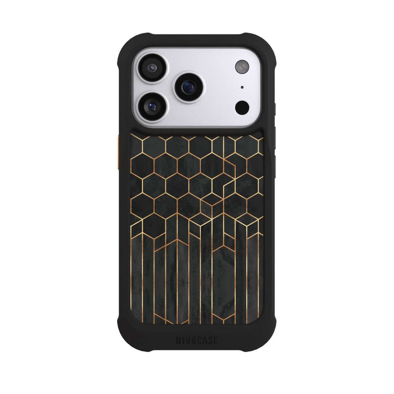 iPhone 17 Pro NIVOmax Black Hexagons