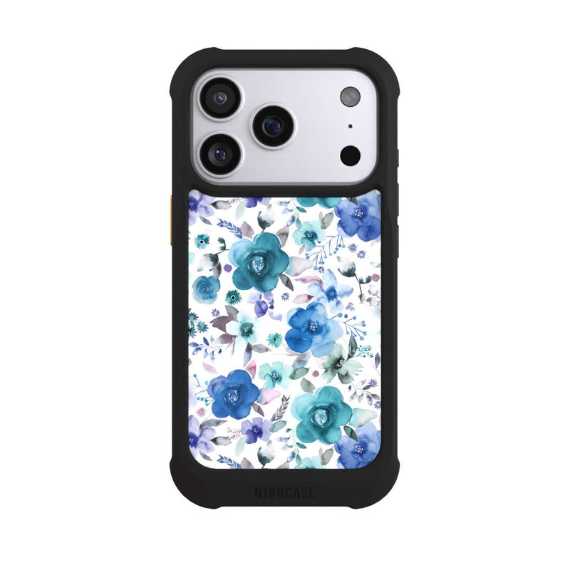 iPhone 17 Pro NIVOmax Winterblumensträuße Blau