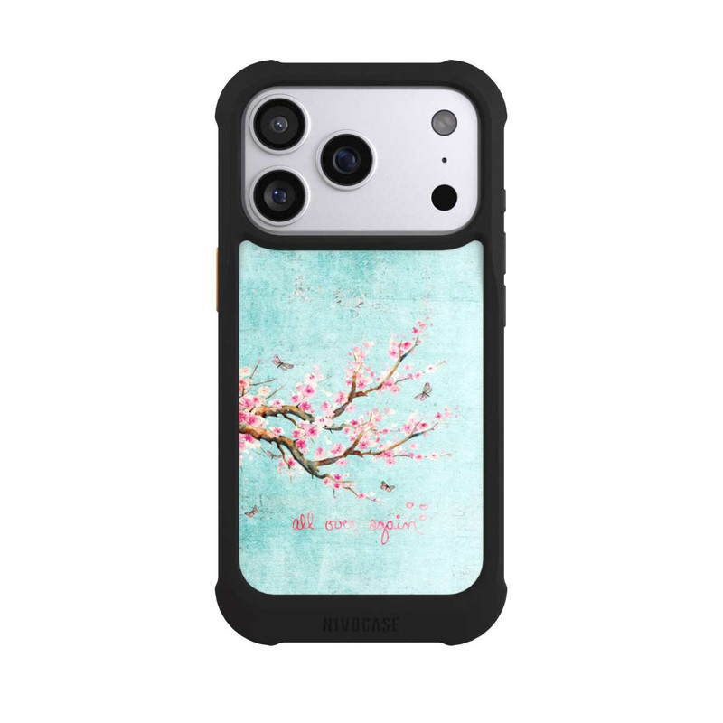 iPhone 17 Pro NIVOmax Kirschblütenbaummuster Blau