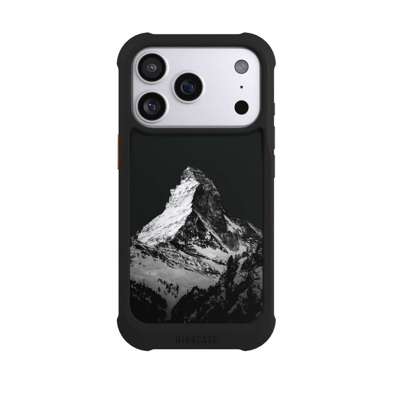 iPhone 17 Pro NIVOmax Snow Capped Mountains grey
