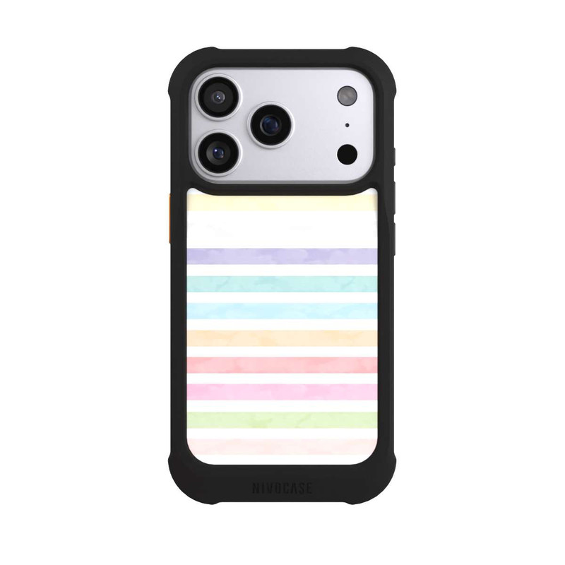 iPhone 17 Pro NIVOmax Regenbogenfarbene Streifen