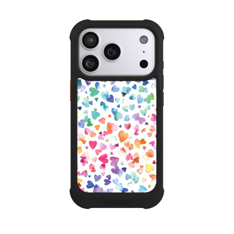 iPhone 17 Pro NIVOmax Watercolor Love Hearts