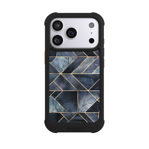 Apple iPhone 17 Pro NIVOmax Abstraktes Natur-Dunkelblau