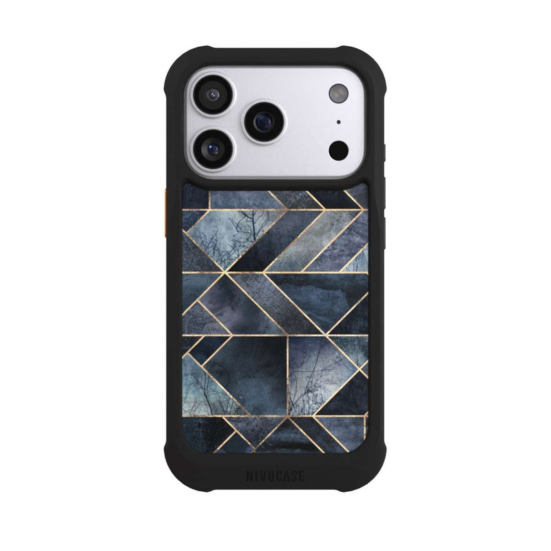 iPhone 17 Pro NIVOmax Abstraktes Natur-Dunkelblau