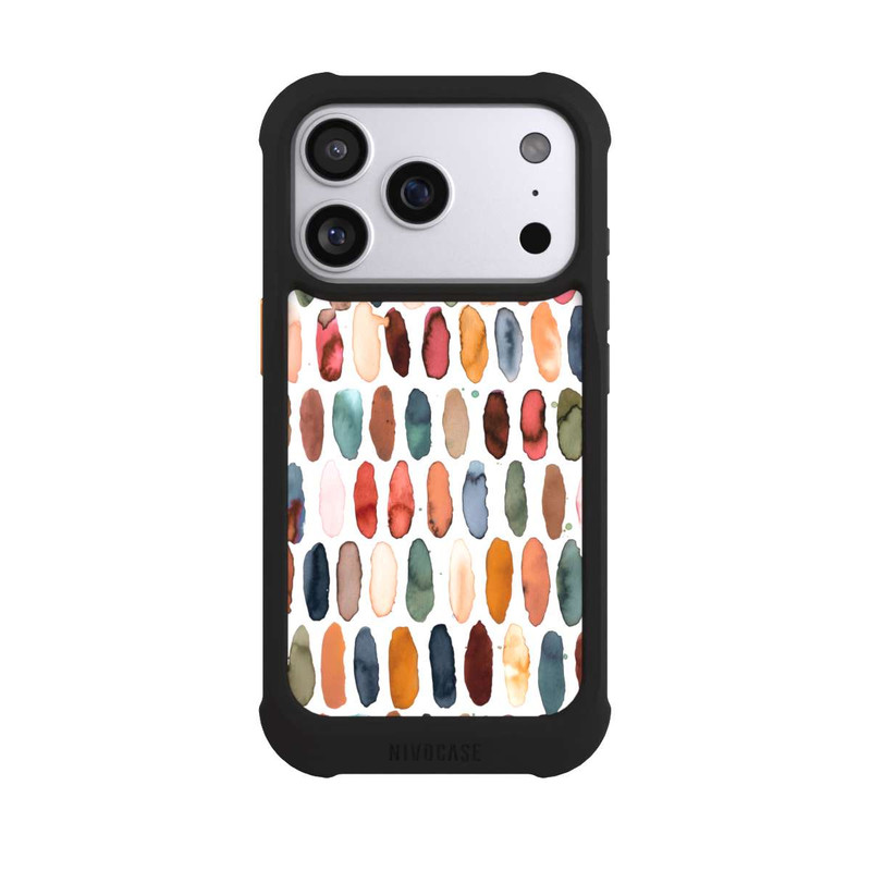 iPhone 17 Pro NIVOmax Aquarellstriche aus mineralischem Terrakotta