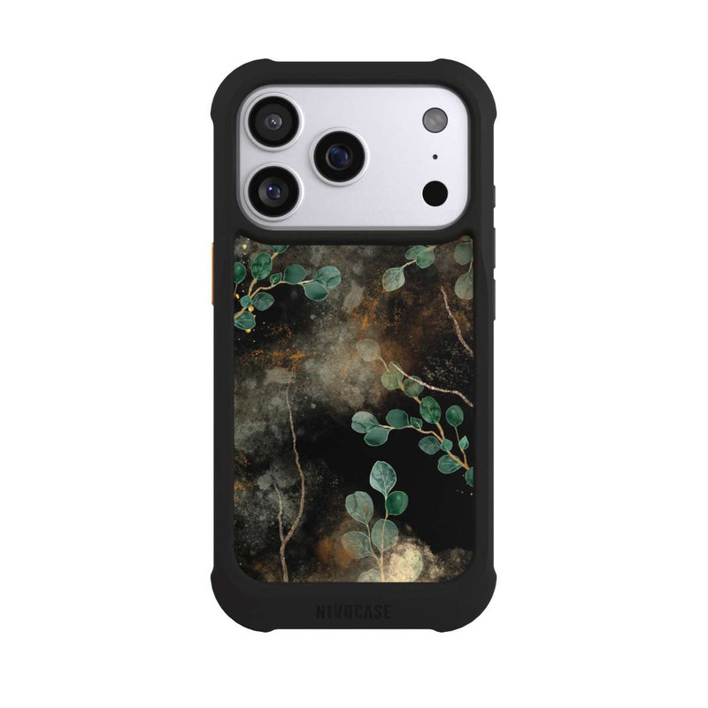 iPhone 17 Pro NIVOmax Eucalyptus en Fond