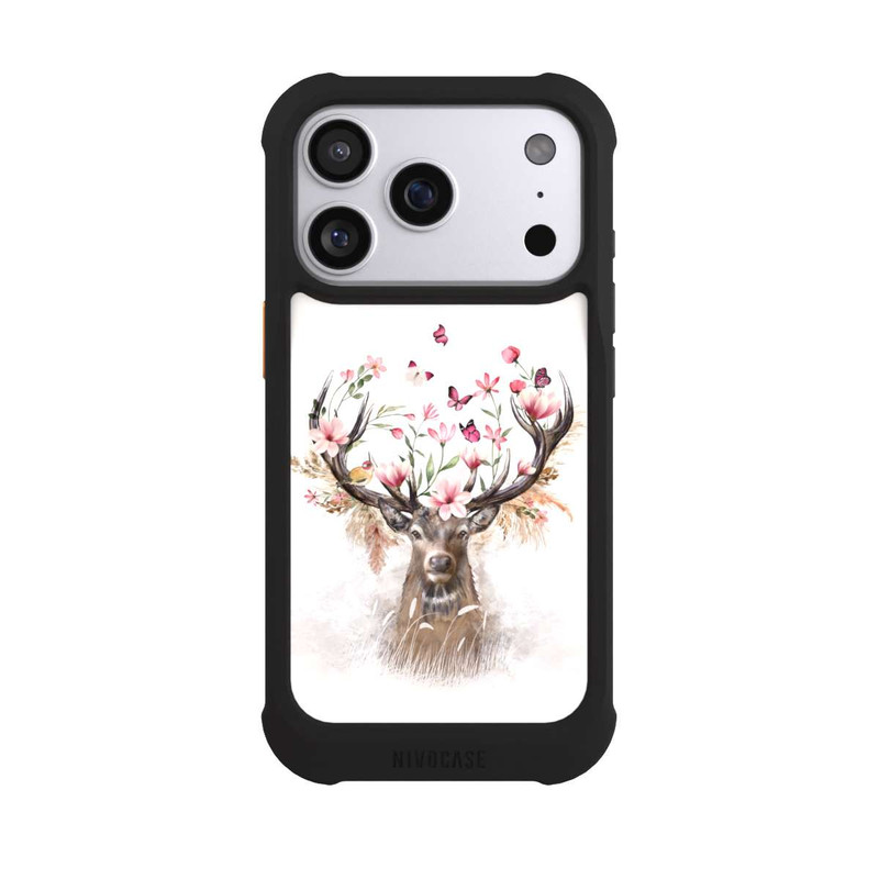 iPhone 17 Pro NIVOmax Hirsch Blumen Geweih