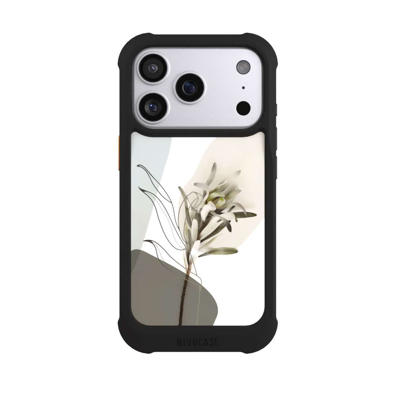 iPhone 17 Pro NIVOmax Boho Line Art Olivgrün