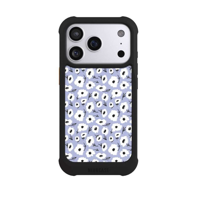 iPhone 17 Pro NIVOmax Pattern Fleurs Lilas