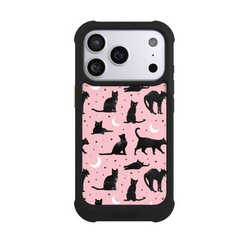Apple iPhone 17 Pro NIVOmax Lune &amp; Chats Fond Rose