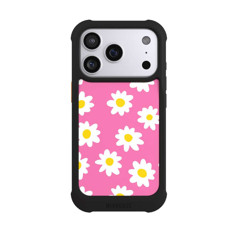 iPhone 17 Pro NIVOmax Daisy Pink Pattern