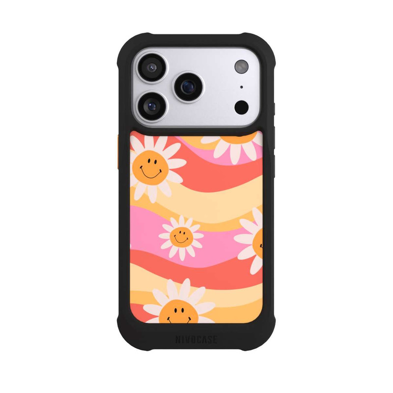 iPhone 17 Pro NIVOmax Retro Smiles Orange Colorful