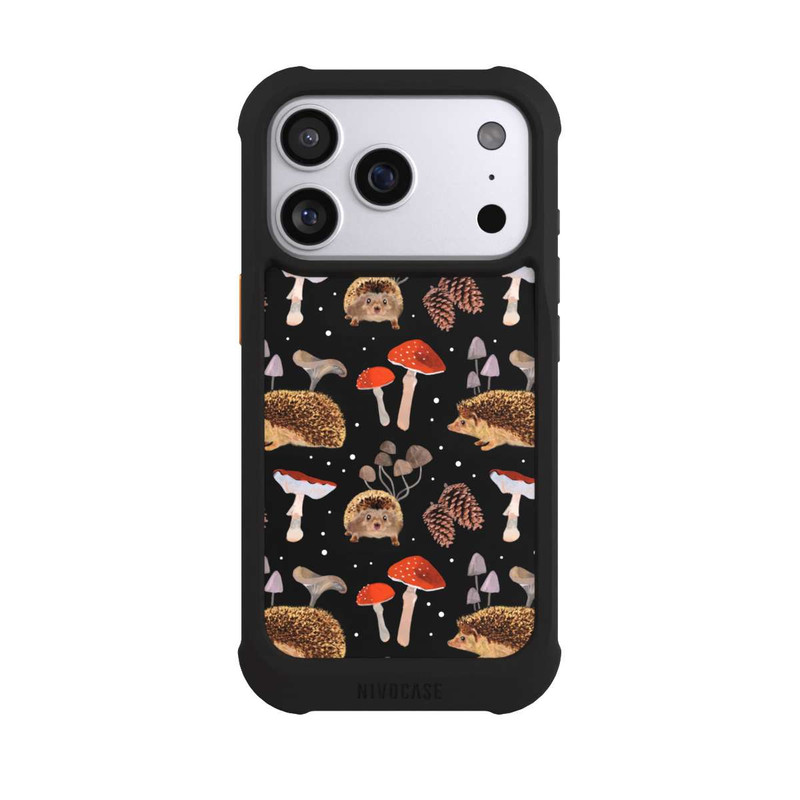 iPhone 17 Pro NIVOmax Hedgehogs and Mushrooms