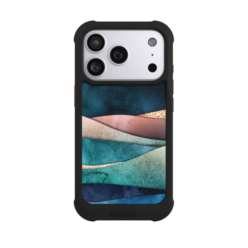 iPhone 17 Pro NIVOmax Blue-gold waves