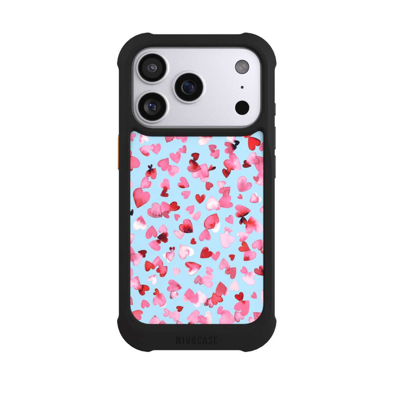 iPhone 17 Pro NIVOmax Valentinstagsherzen in rosa blau