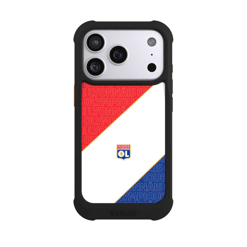 iPhone 17 Pro NIVOmax Logo OL rouge et bleu