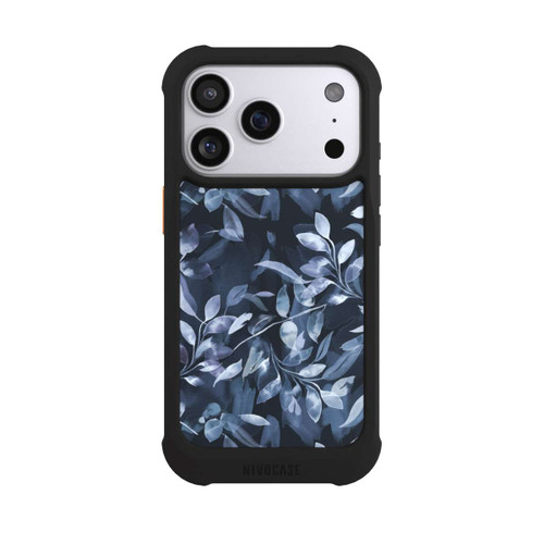Apple iPhone 17 Pro NIVOmax Aquarelle Feuilles Mystiques Marine