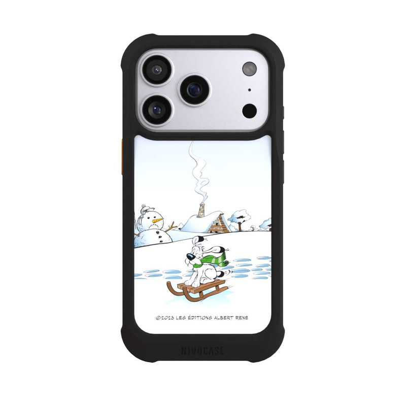 iPhone 17 Pro NIVOmax Idéfix fait du traîneau