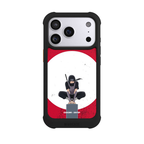 Apple iPhone 17 Pro NIVOmax Itachi Uchiha symbol red background