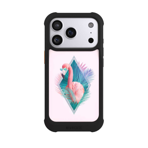 Apple iPhone 17 Pro NIVOmax Tropical Leaves Flamingo