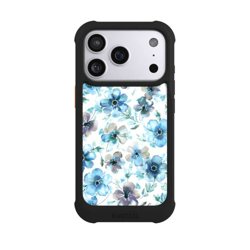 Apple iPhone 17 Pro NIVOmax Blaues Blumenmuster Trendy