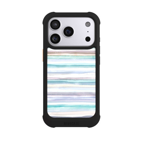 Apple iPhone 17 Pro NIVOmax Pastellfarbene Streifen Blau